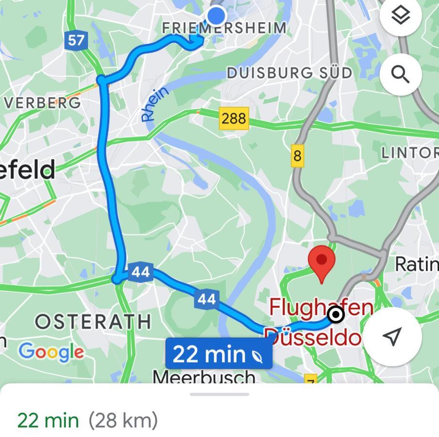 2 Rooms, Free Parking, 25 Min To Duesseldorf, 150 Mbps Wlan Duisburg Bagian luar foto